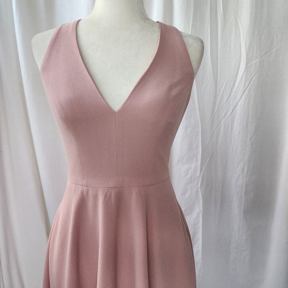Dress the Population Women's Catalina Midi Dress S Solid Sleeveless Fit & Flare - Picture 3 of 11